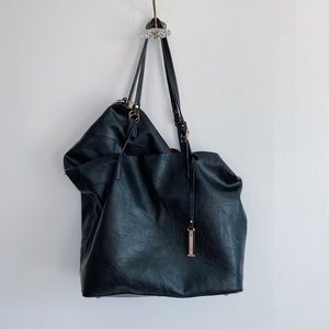 LF Black Tote with Removavle Pouch​
